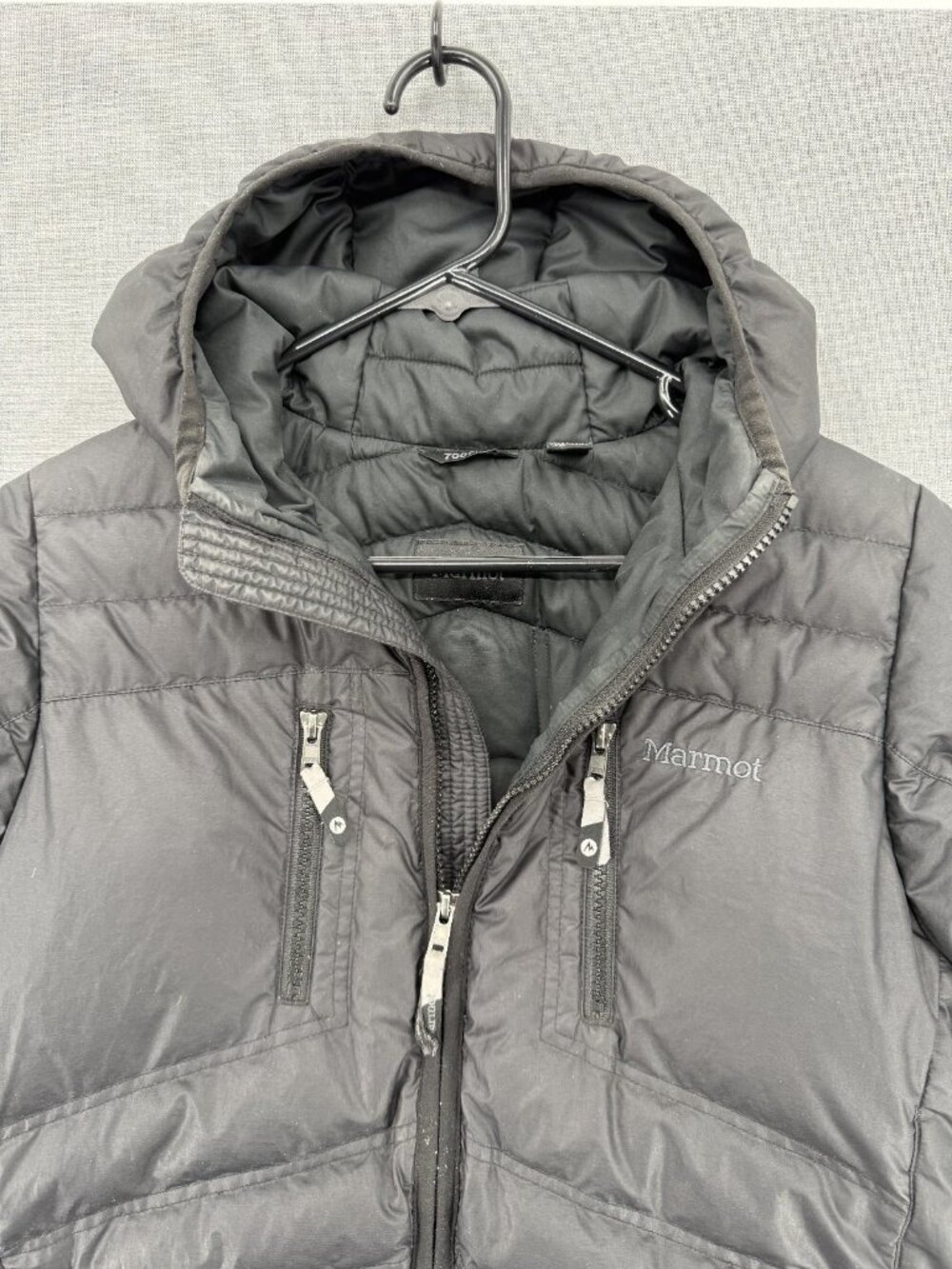 Marmot 700 Fill Jacket Womens XL Black Goose Down Puffer Jacket